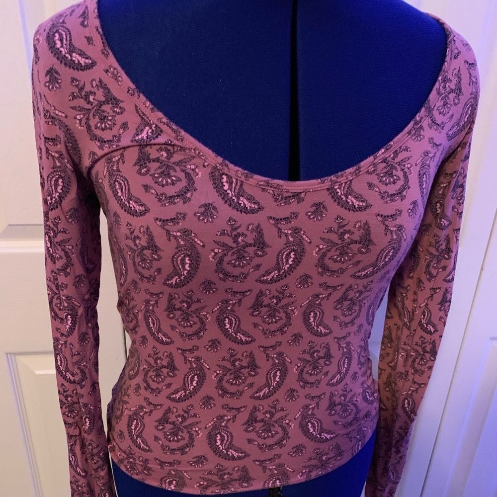 Paisley Print Long Sleeve Top